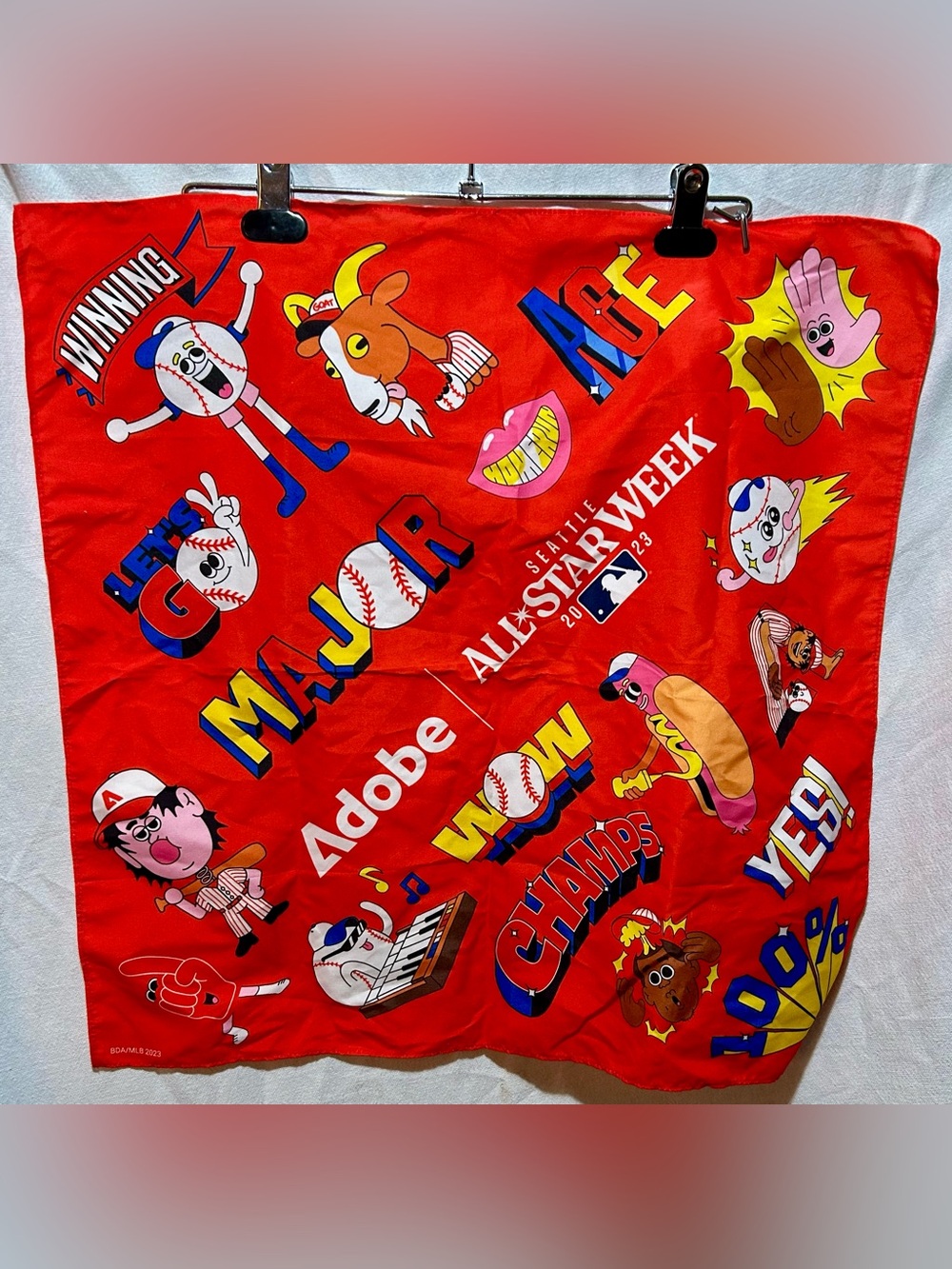 2023 MLB All Star Week Seattle Bandana Adobe Red Souvenir Novelty Scarf Baseball
